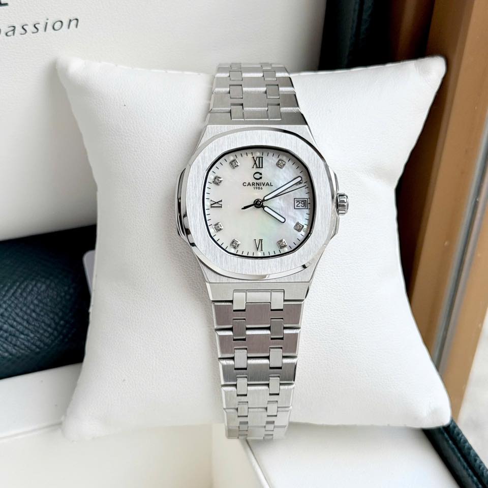 Đồng hồ Nữ Carnival 8160L-VT-TK (Xà cừ trắng)
