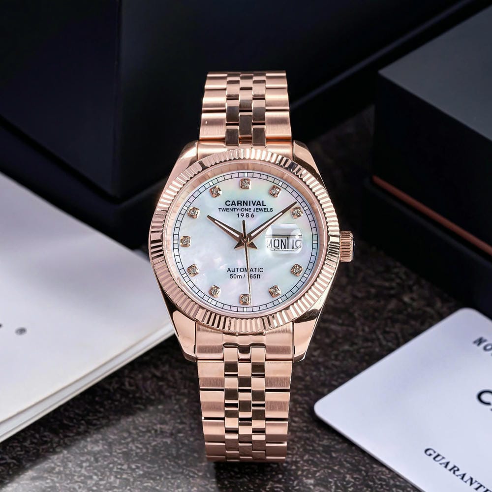 Đồng hồ nam Carnival 8131G-VH-TK (Xà cừ trắng)