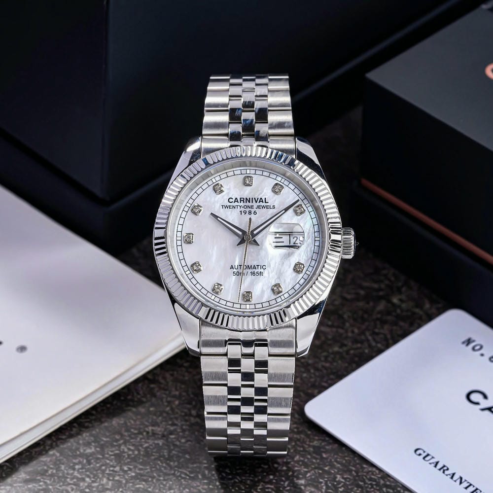 Đồng hồ nam Carnival 8131G-VT-TK (Xà cừ trắng)