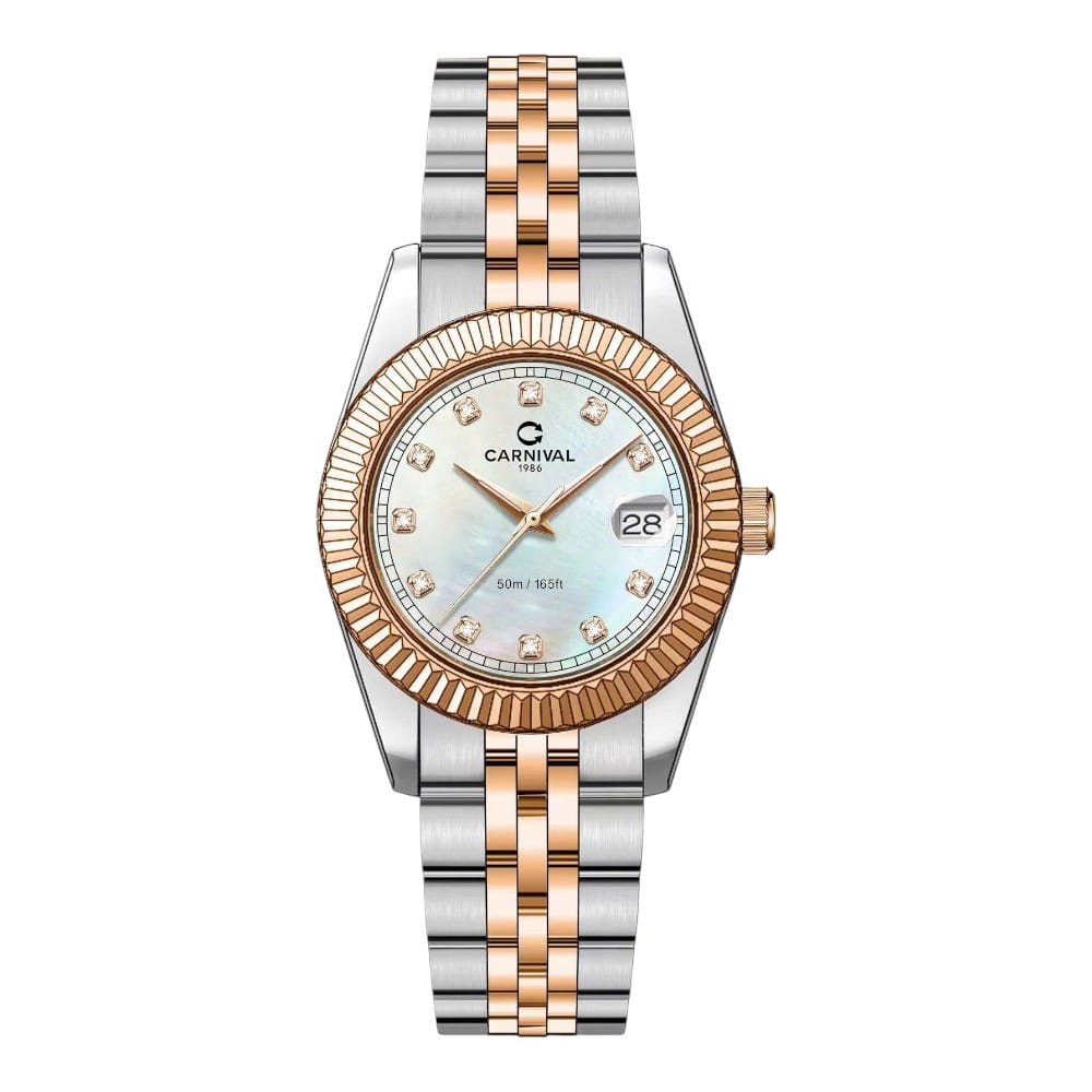 Đồng hồ Nữ Carnival 8131L-CH-TK (Xà cừ trắng)