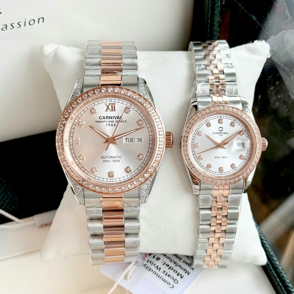 Đồng Hồ Đôi Carnival 8907D-CH-T