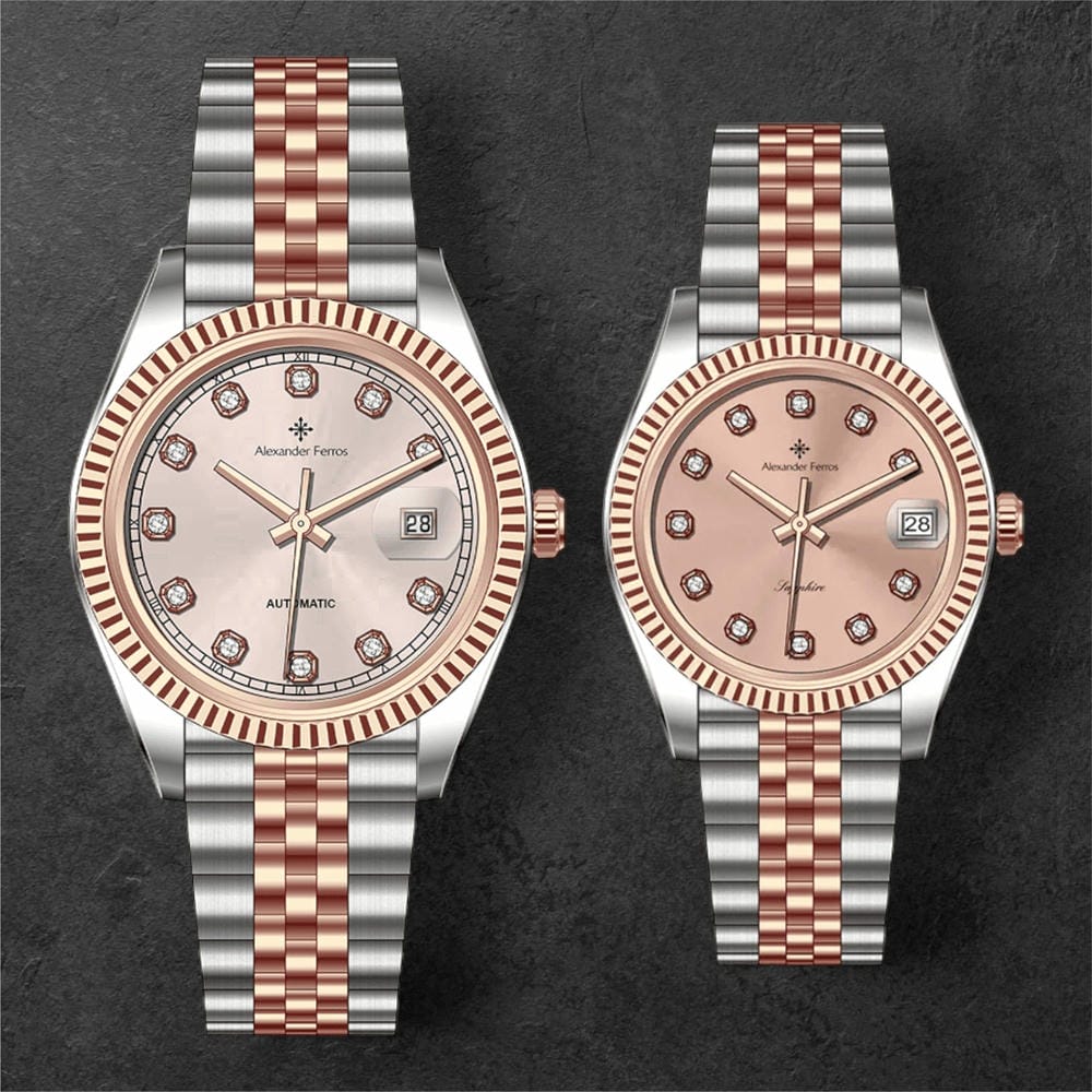 Đồng Hồ Cặp Alexander Ferros 8222D-16 & 8132D-15