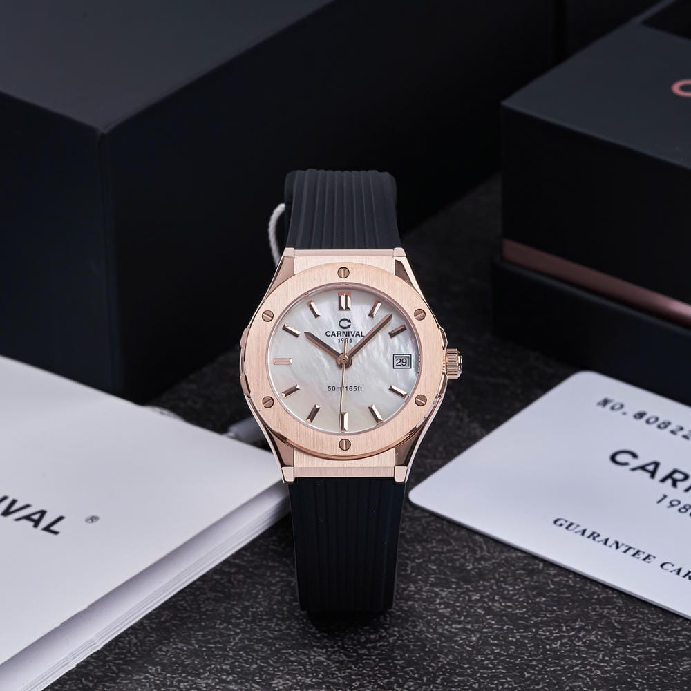 Đồng hồ Nữ Carnival 8168L-VH-DCS-TK ( Xà Cừ Trắng)